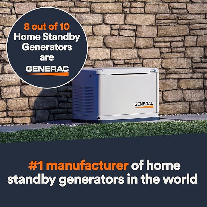 Generac 14/14 kW Air-Cooled Standby Generator with Free MobileLink