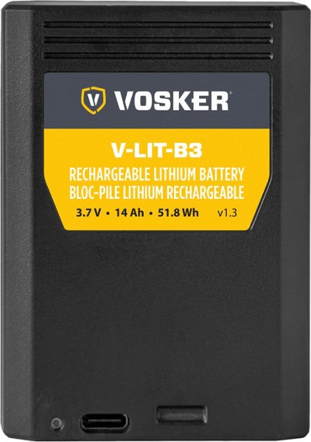 Vosker V300 Mobile Security Cameras' V-LIT-B3-Extra Rechargeable Lithium Battery Pack - Never Miss a Moment of Security