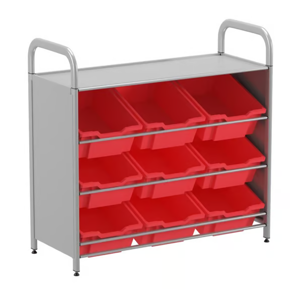 Gratnells Callero Customizable 9-Deep Tilting Tray Starter Unit - Ideal for Classroom Organization