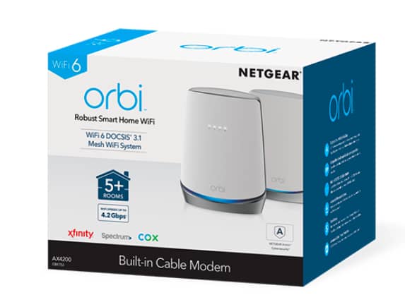 Powerful Orbi Tri-Band WiFi 6 Mesh System - 4.2Gbps Speed! (AX4200)