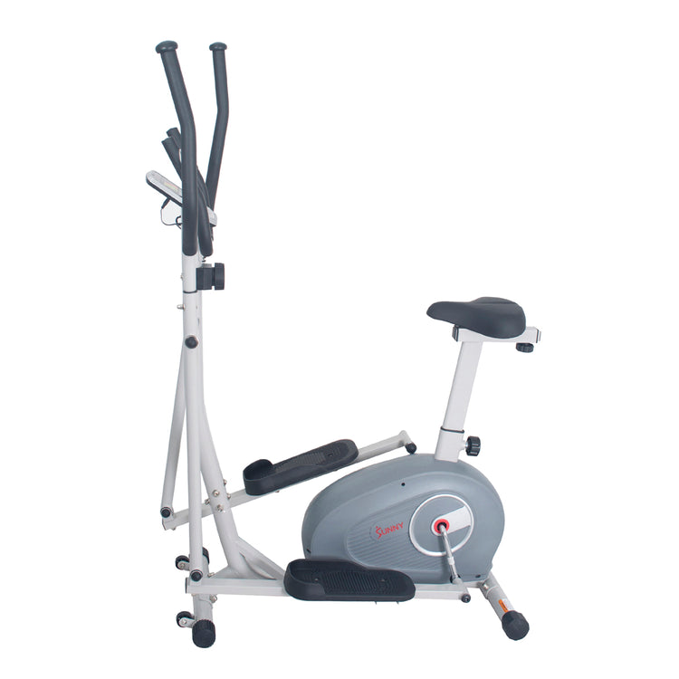 Sunny Health & Fitness 2-in-1 Magnetic Elliptical Upright Bike - Transform Your Home Workout