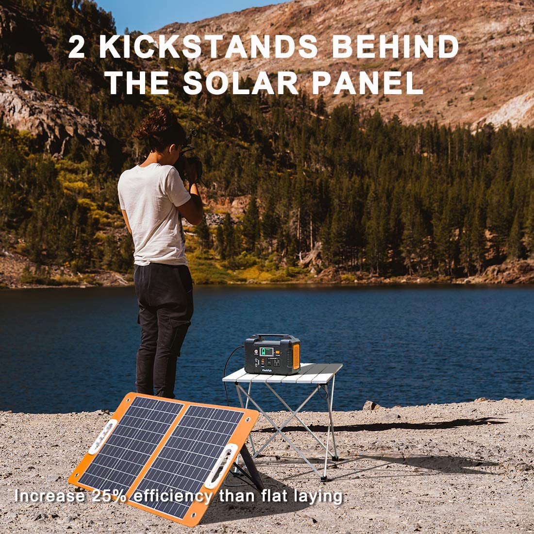 Flashfish Foldable 18V/60W Solar Panel - Your Portable Powerhouse for Outdoor Adventures