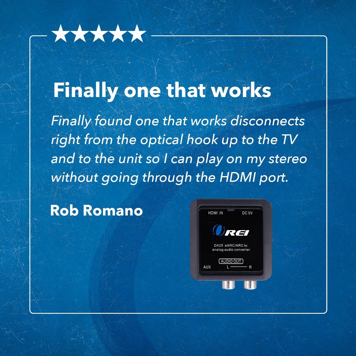 OREI DA25 HDMI ARC/eARC to Analog Audio Converter - Enjoy Seamless Audio Connectivity