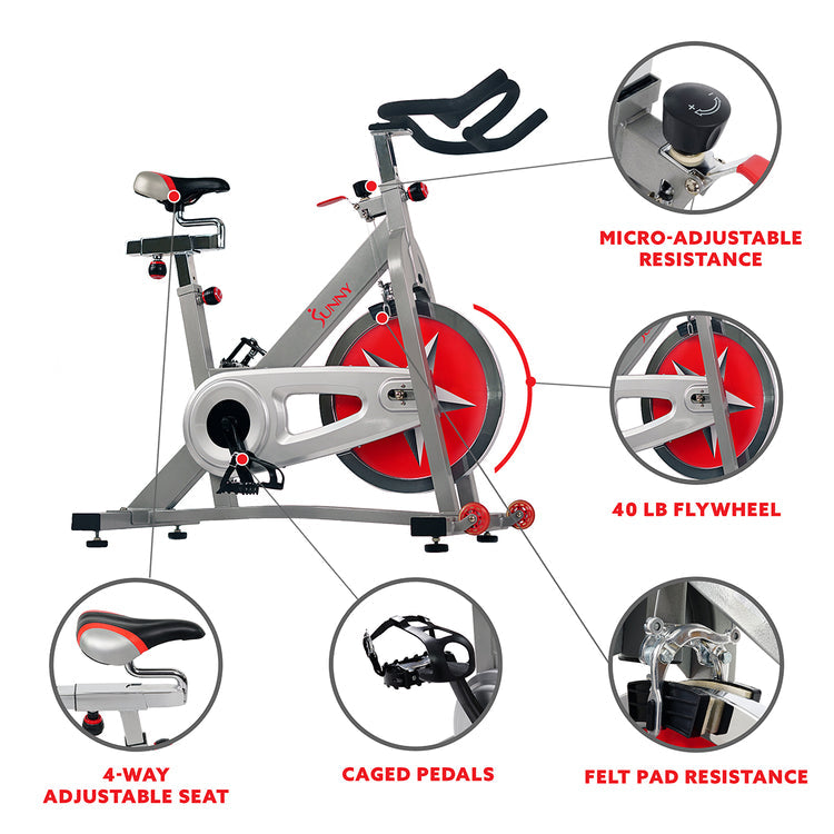 Sunny Health & Fitness Pro Indoor Cycling Bike - The Ultimate Home Gym Bike