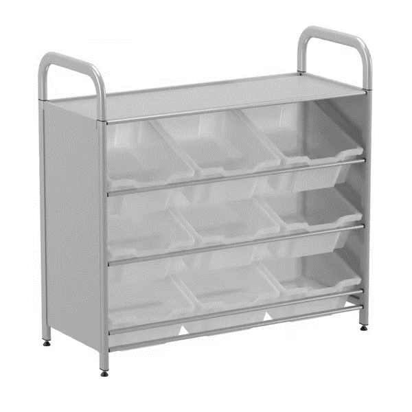 Gratnells Callero Customizable 9-Deep Tilting Tray Starter Unit - Ideal for Classroom Organization