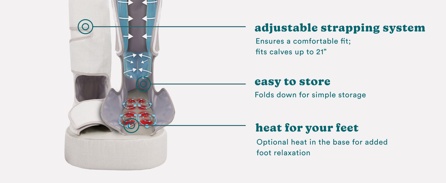 Homedics Real Relief Shiatsu & Air Compression Leg & Foot Massager with Heat