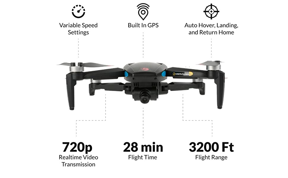 Vivitar FPV Racing Drone with Dual Cameras and Immersive Goggles