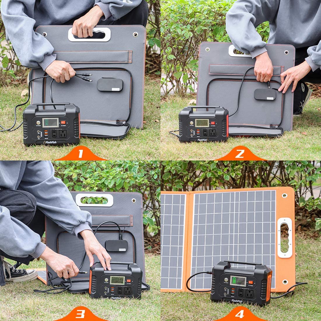 Flashfish Foldable 18V/60W Solar Panel - Your Portable Powerhouse for Outdoor Adventures