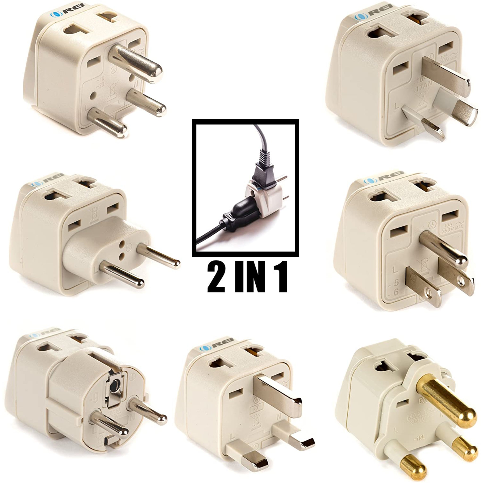 All-in-One Compact World Travel Adapter Plug - DB7-SET