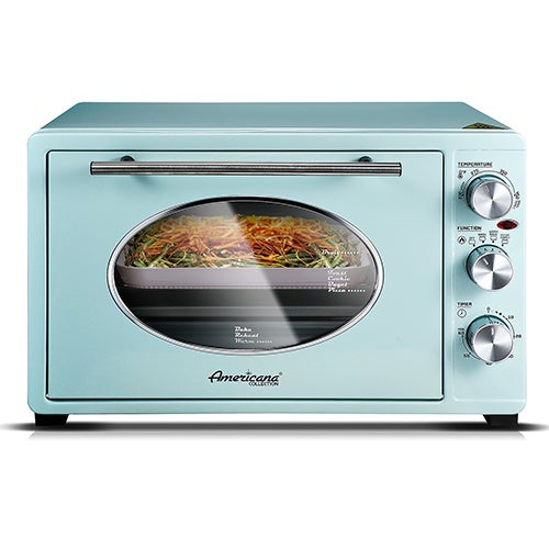 Elite Americana Vintage Diner 8-Slice Retro Countertop Toaster Oven - Mint