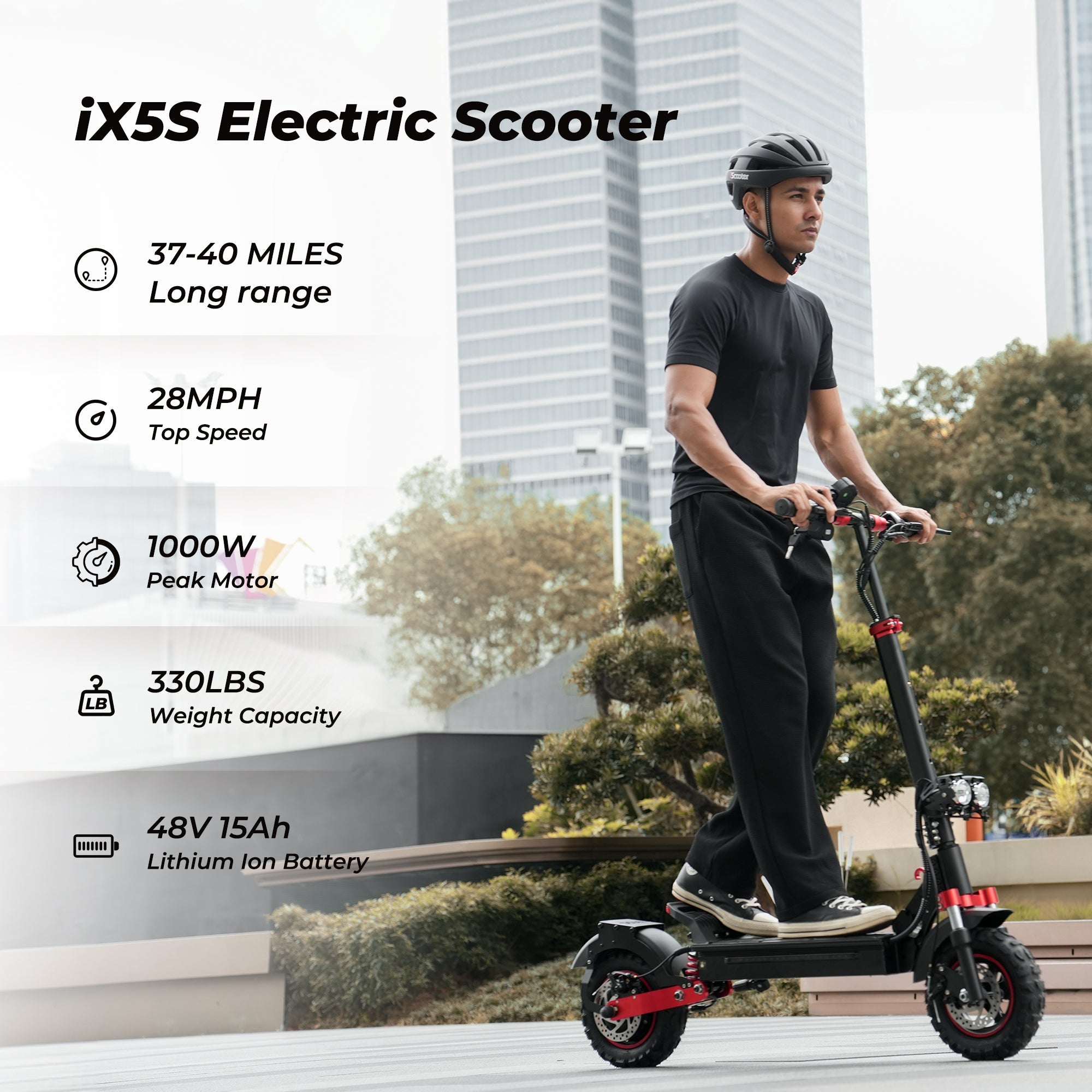 iScooter iX5S 1000W Electric Scooter with 11' Off-Road Tires - Your Ultimate Adventure Companion