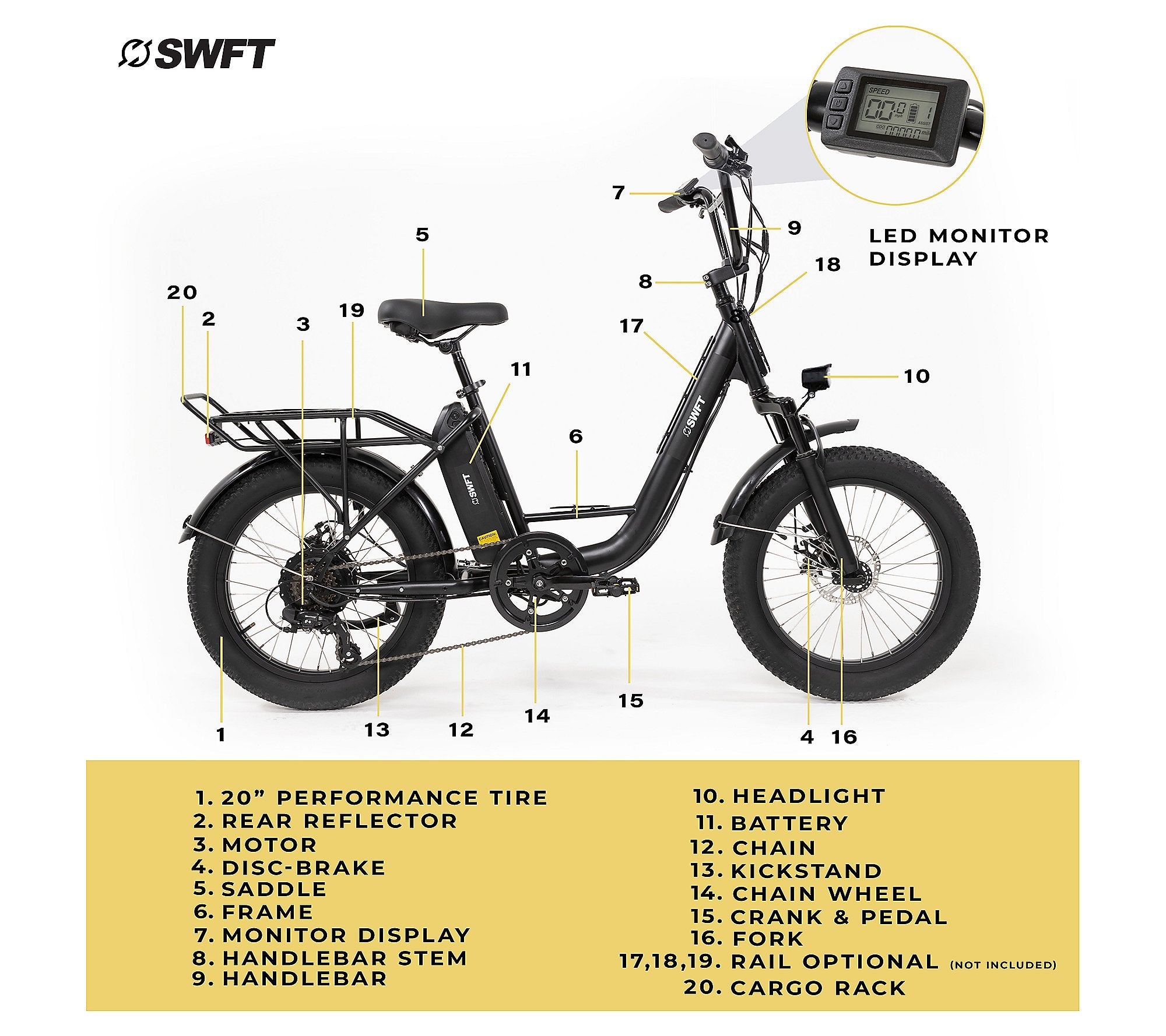 SWFT VX Step-Through Electric Bike - Sleek Black Edition