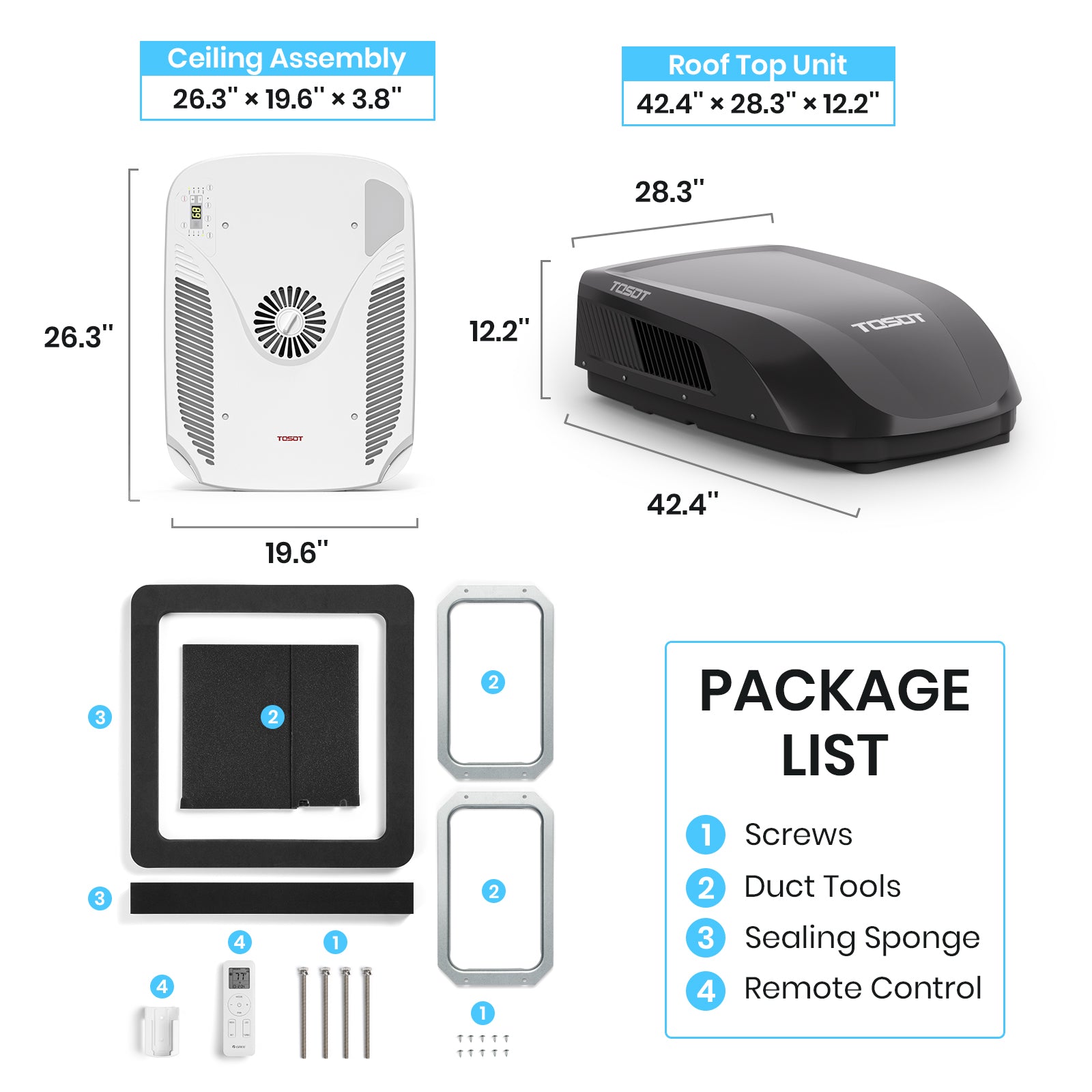 TOSOT RV 15,000 BTU Air Conditioner with Heat Pump: Your Ideal RV Cooling & Heating Solution