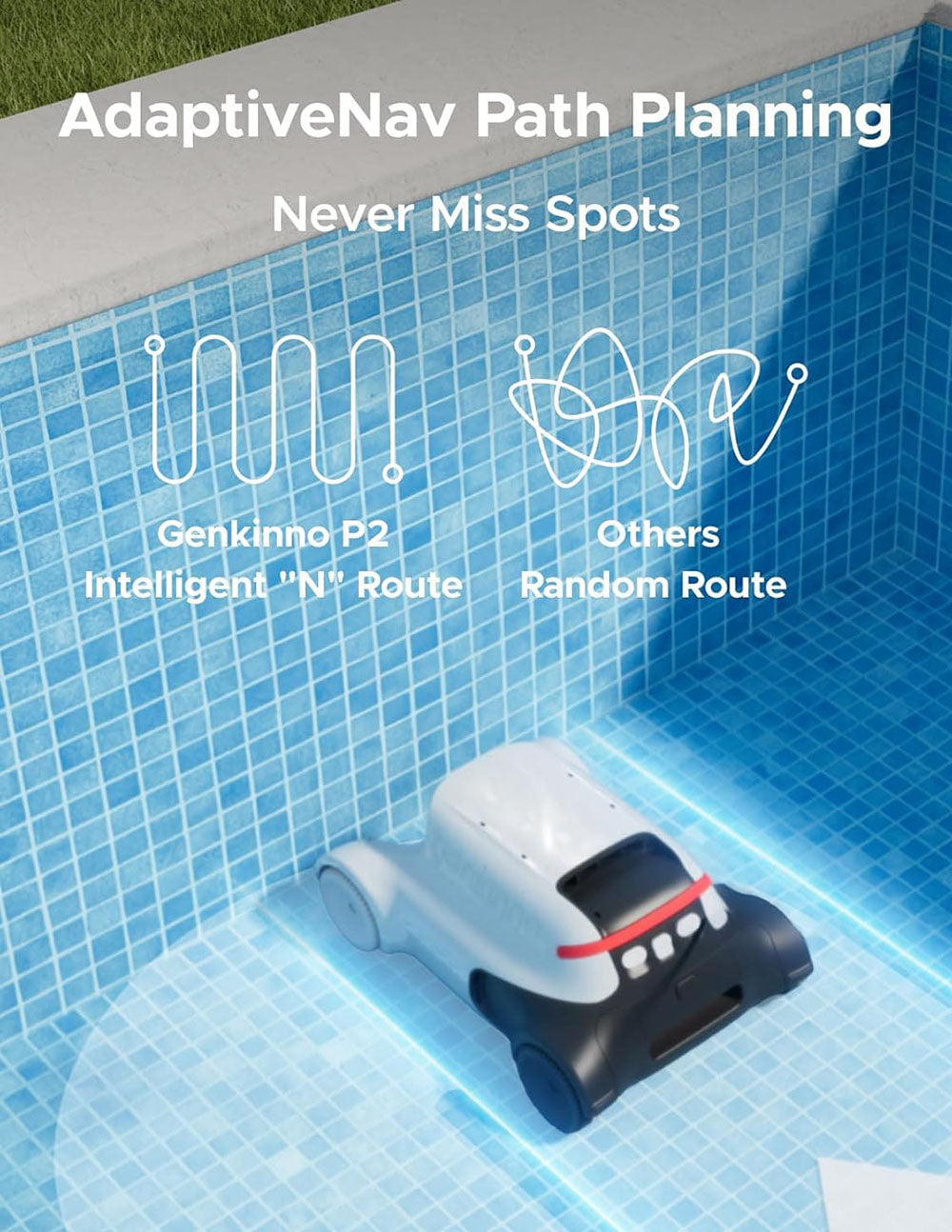 Genkinno P2 Cordless Robotic Pool Cleaner - Effortless Pool Cleaning Solution