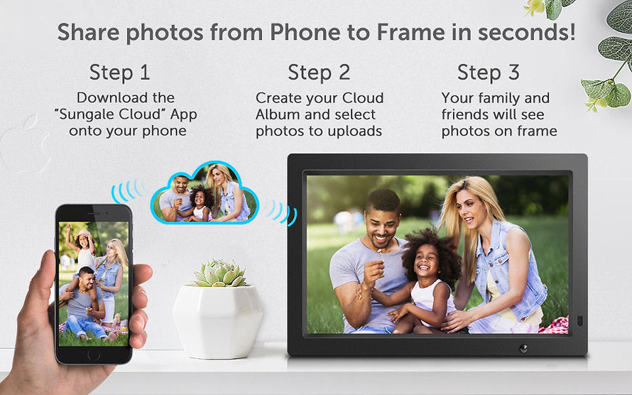 Sungale G3 19-Inch Wi-Fi Cloud Photo Frame with Video Call - CPF1907