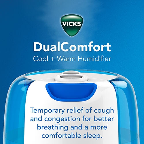 Vicks Dual Comfort All-in-One Humidifier: Cool, Warm & Fusion Mist