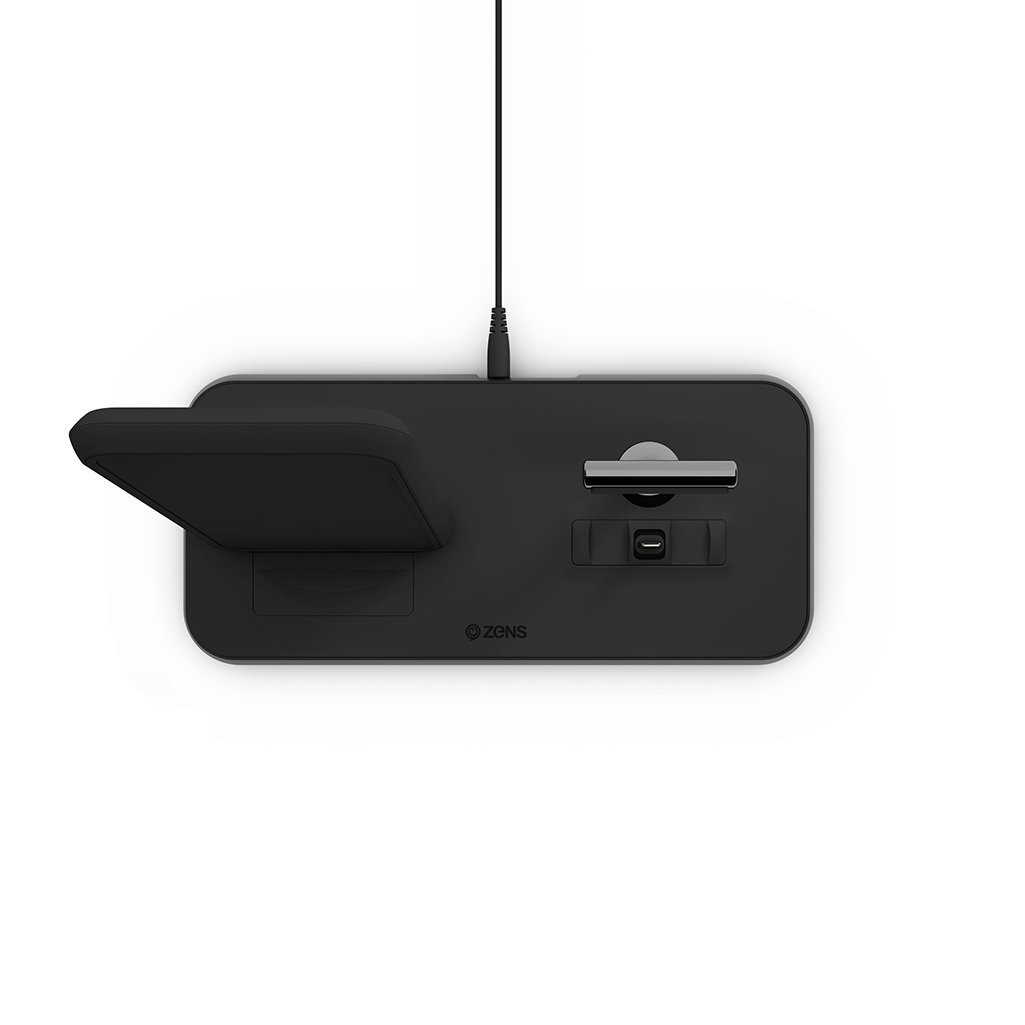 ZENS Aluminium Wireless Charger Stand + Dock - Charge Your iPhone and Airpods Effortlessly