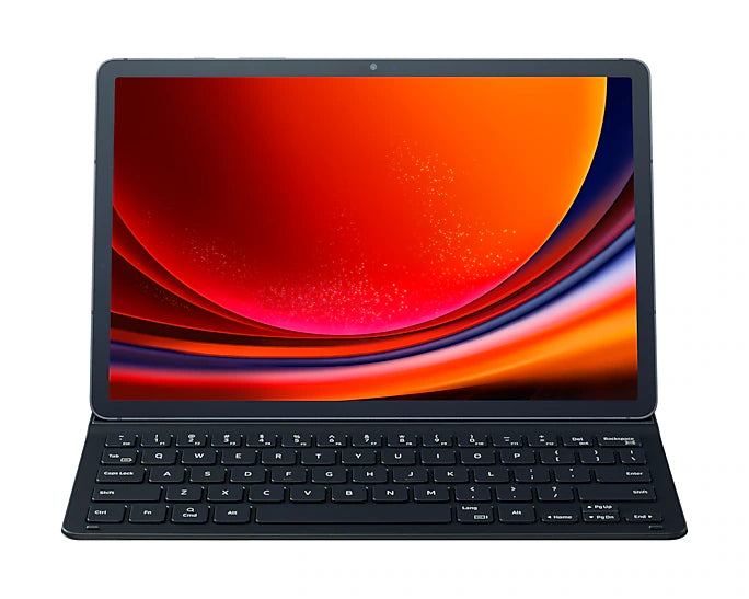 Samsung Galaxy Tab S9/S9 FE Black Book Cover Keyboard Slim Case - Boost Your Productivity