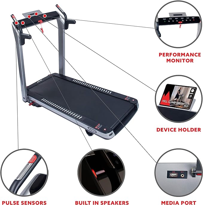 Sunny Health & Fitness 7750 SpaceFlex Motorized Treadmill - Your Home Workout Powerhouse