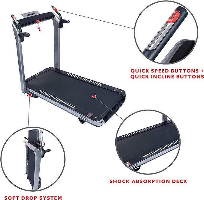 Sunny Health & Fitness 7750 SpaceFlex Motorized Treadmill - Your Home Workout Powerhouse