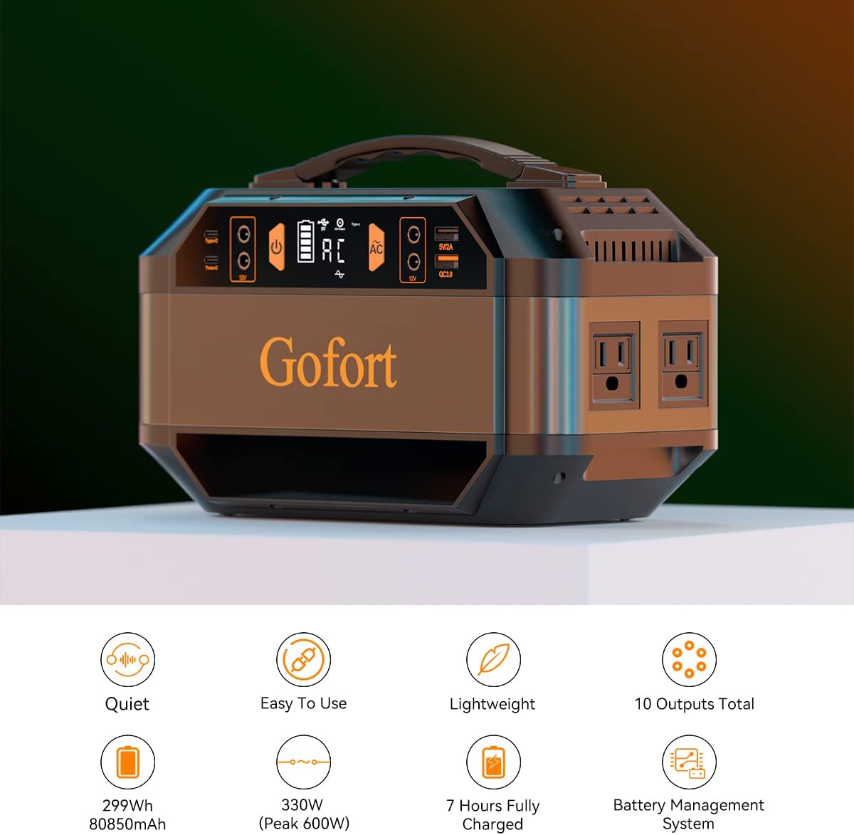 Gofort 330W Portable Powerhouse - Your Ultimate Outdoor and Emergency Power Solution