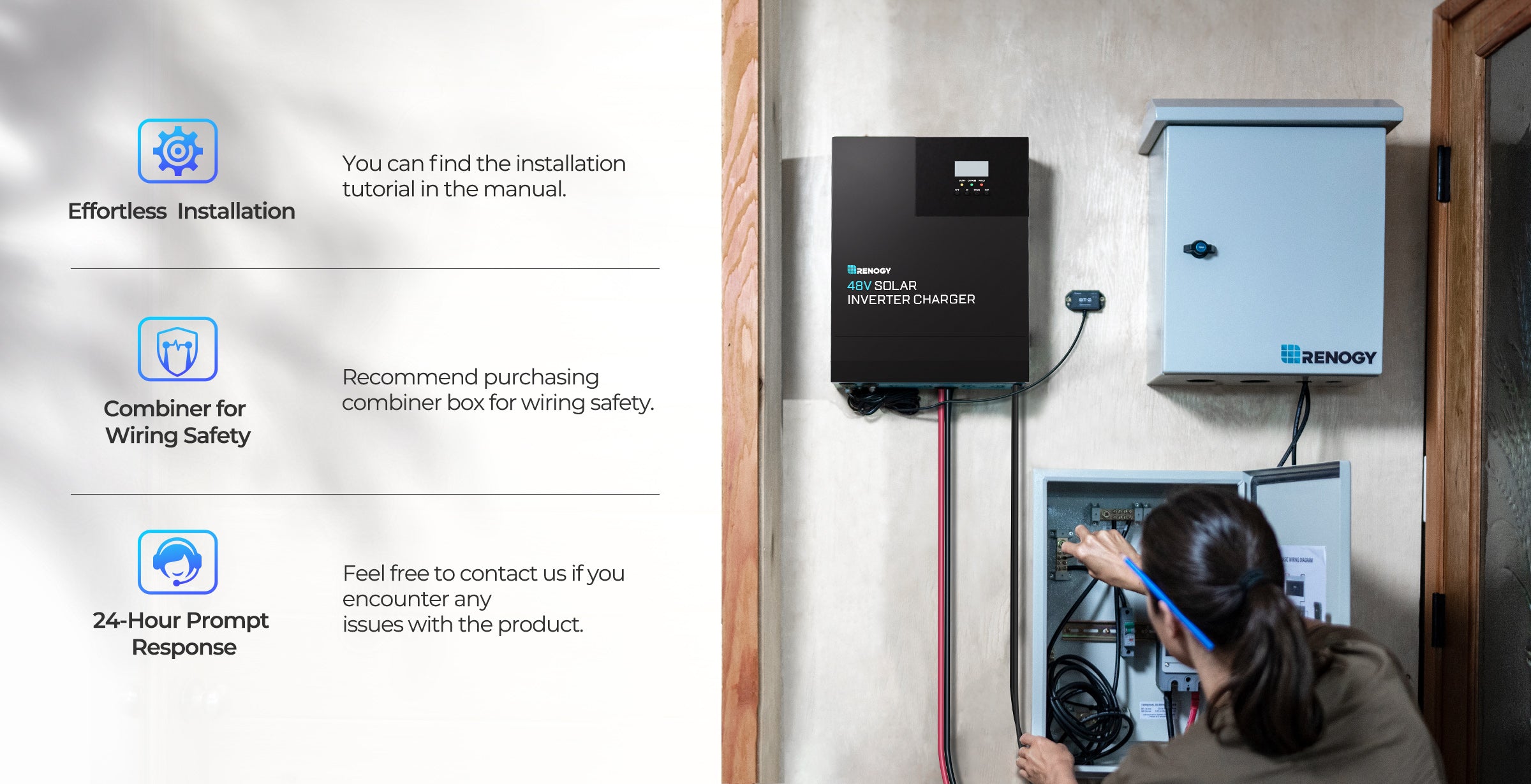 Renogy 48V 3500W All-in-One Powerhouse with Reverse Control
