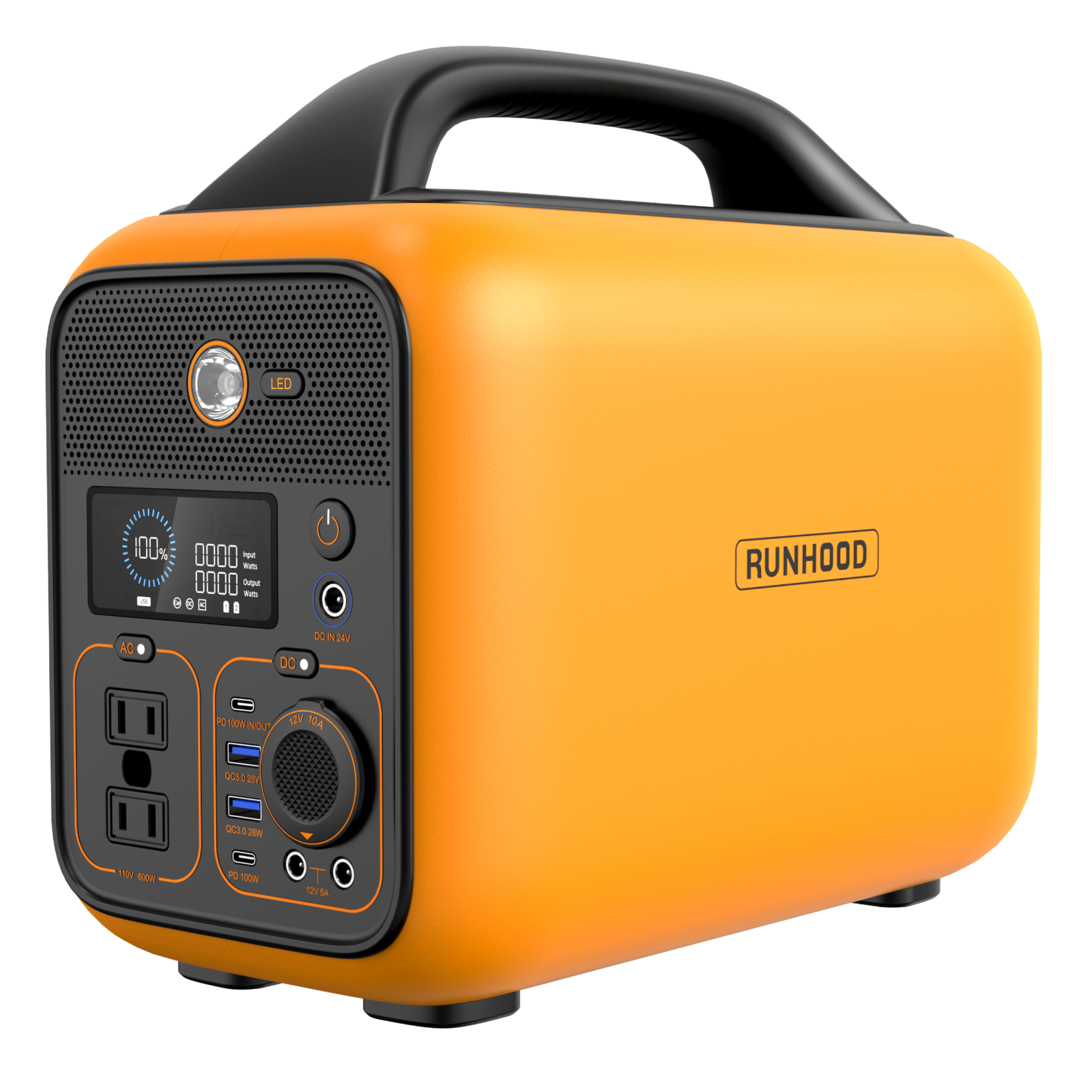 Runhood RALLYE 600 PRO All-in-One Powerhouse with 100W Solar Panel