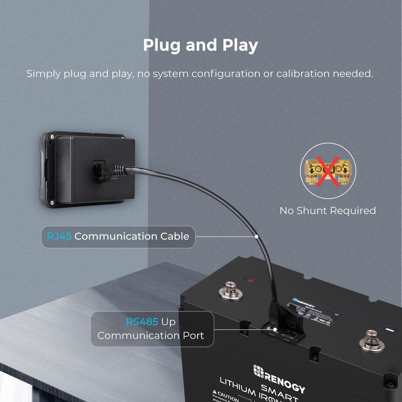 Renogy Smart Lithium Battery Remote Monitor - RMS-LFPS