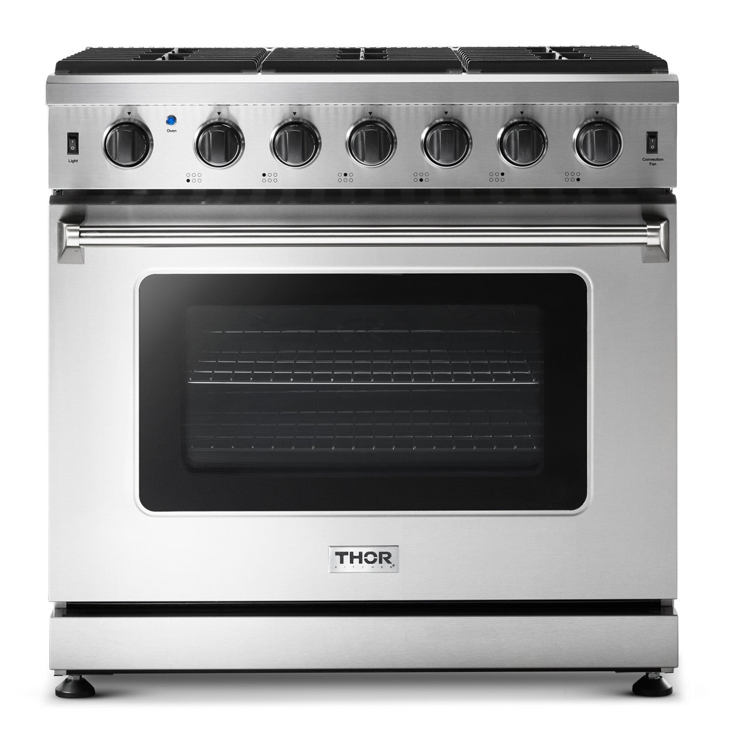 Professional 36-Inch Stainless Steel Gas Range by Thor Kitchen