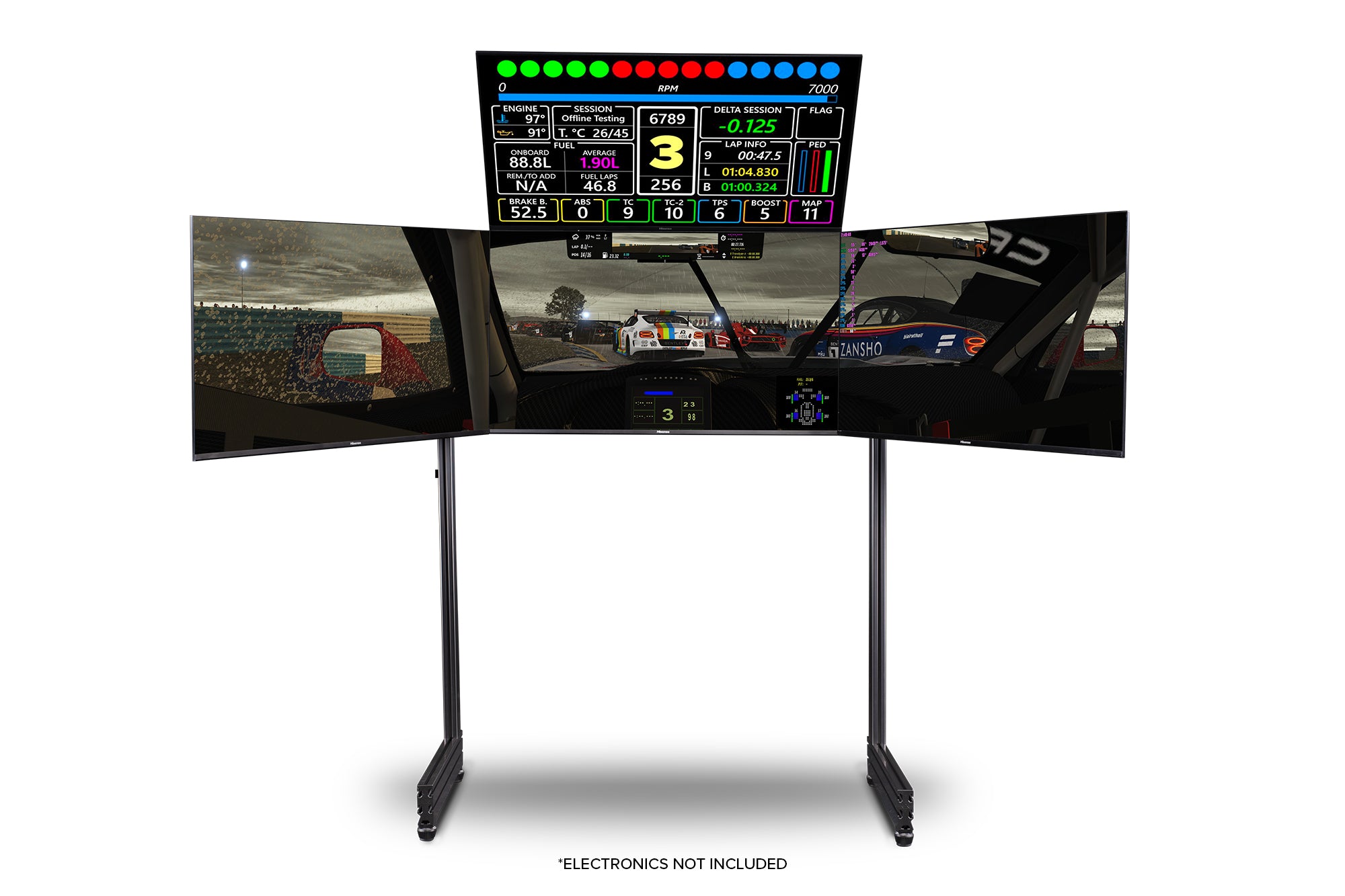 Next Level Racing Elite Freestanding Quad Monitor Stand - The Ultimate Sim Racing Setup