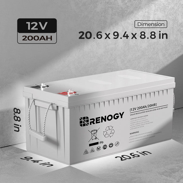 Renogy Deep Cycle AGM 12V 200Ah Battery - Your Reliable Off-Grid Power Solution