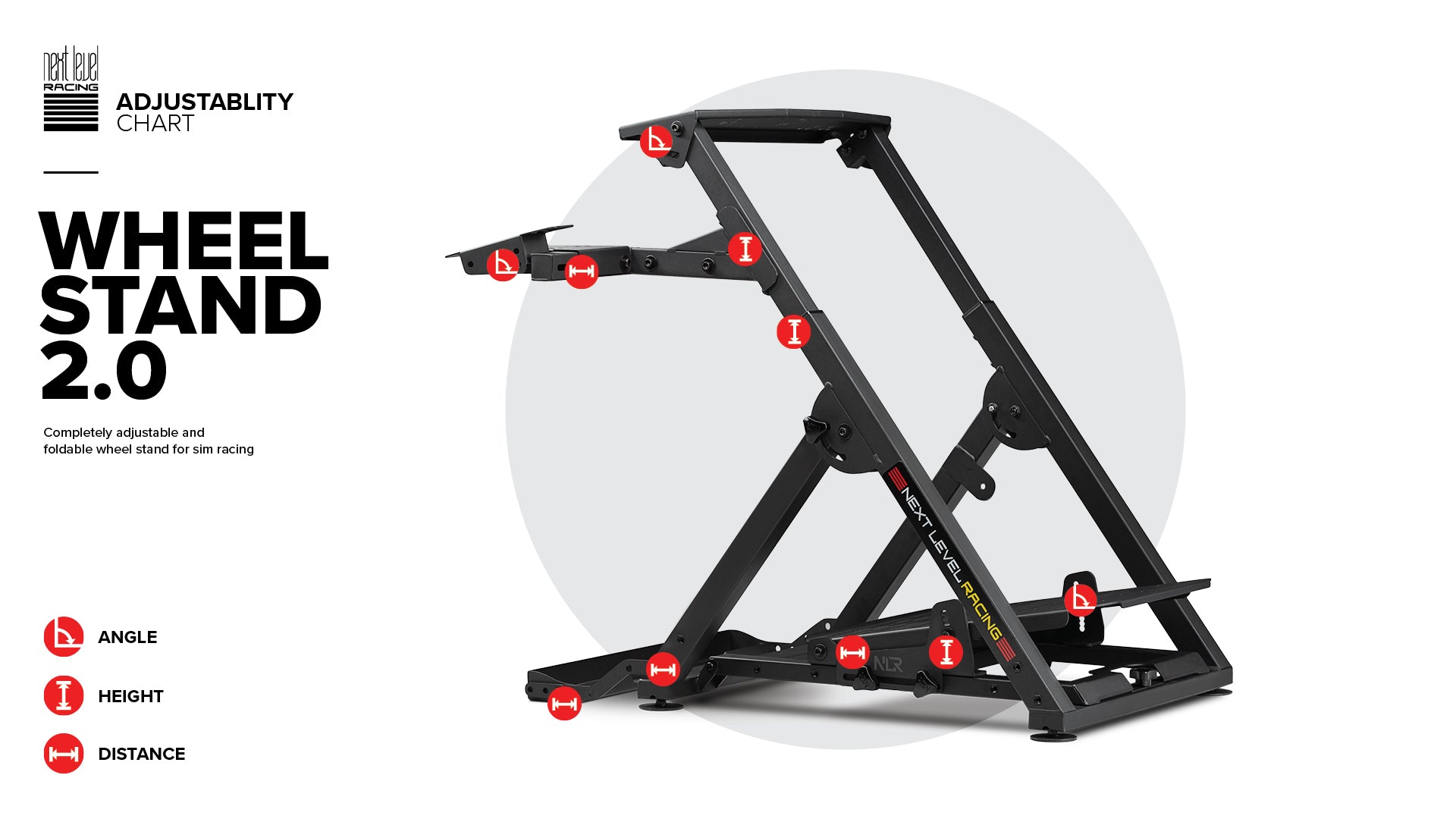 Next Level Racing NLR-S023 Wheel Stand 2.0 - The Ultimate Sim Racing Companion