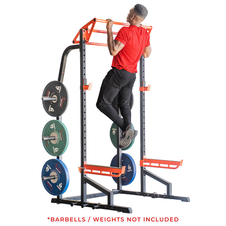 Sunny Health & Fitness PowerZone Heavy Duty Half Rack with 1000 LB Capacity - SF-XF9933