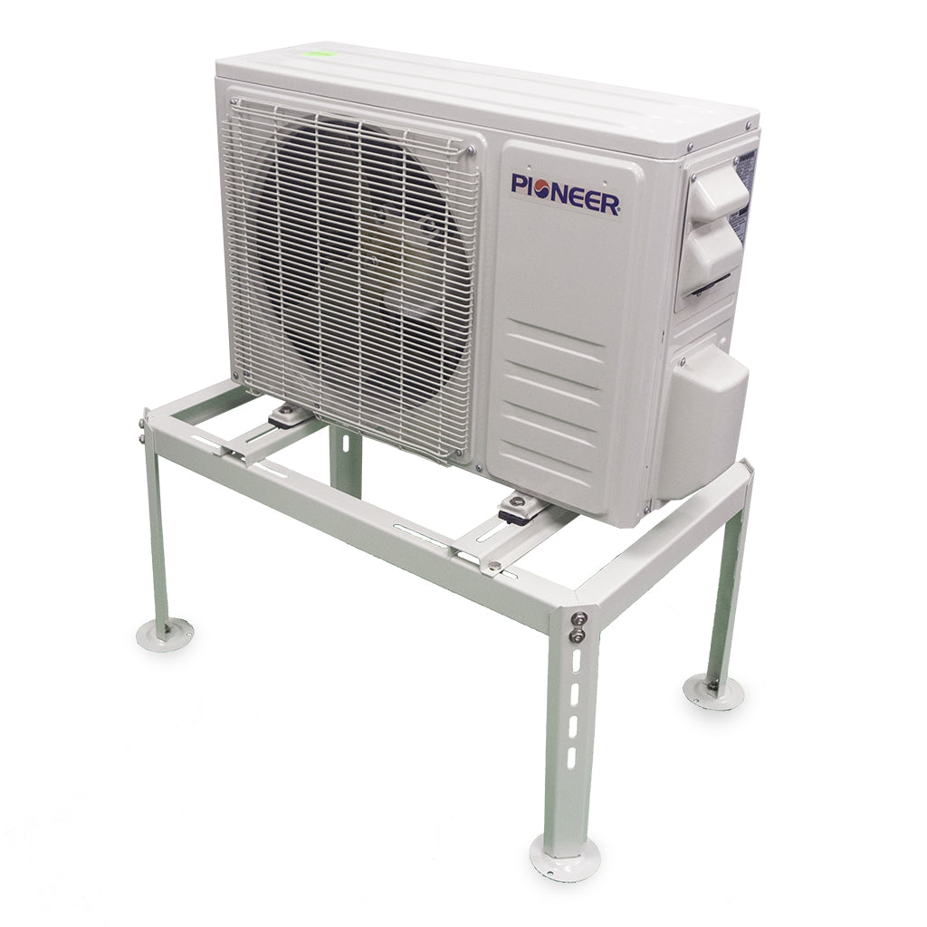 Heavy - Duty Floor Stand Bracket for Mini Split Condenser Units - Protect & Elevate Your System