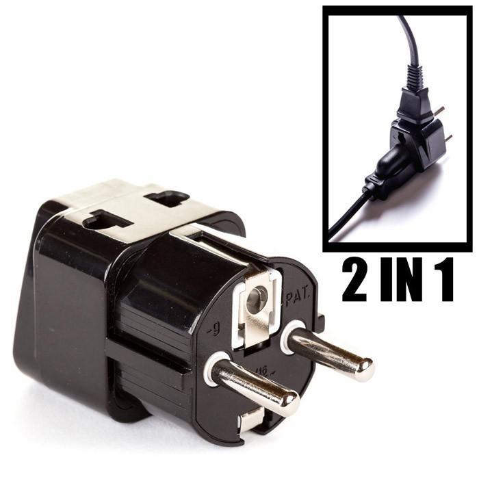 OREI 2-in-1 USA to Europe Adapter Plug - 2 Pack, Black: Your Ultimate Travel Companion