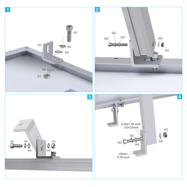 Renogy RNG-MTS-TM100 - The Ultimate Solar Panel Roof Tilt Mount for Maximum Sunlight Exposure