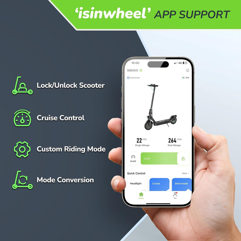 isinwheel S9Max 500W Upgraded Electric Scooter - Your Ultimate Urban Commuting Companion