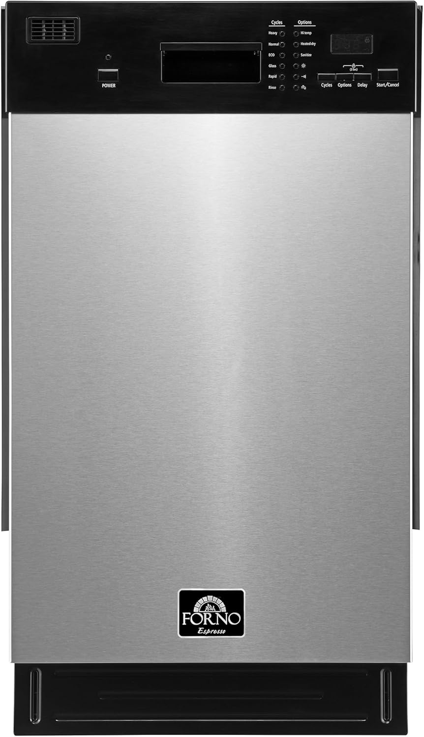 FORNO 18-inch Polo Stainless Steel Dishwasher - Your Kitchen's Ultimate Cleaning Companion