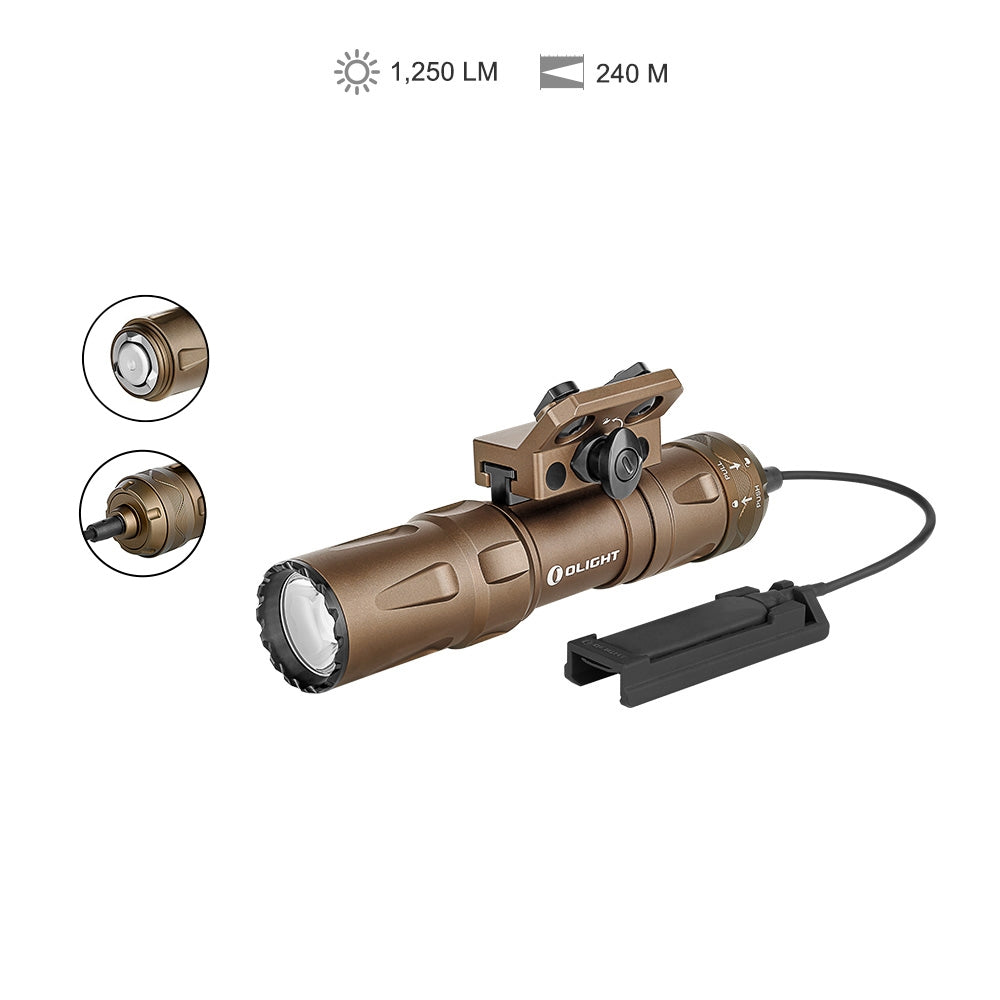 Olight Odin Mini - 1,250 Lumens Tactical Flashlight for Rail Mount
