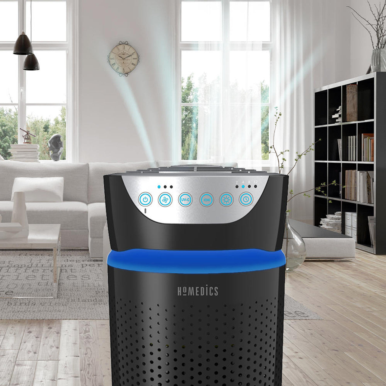 Breathe Easy with HoMedics TotalClean 5-in-1 UV-C Tower Air Purifier