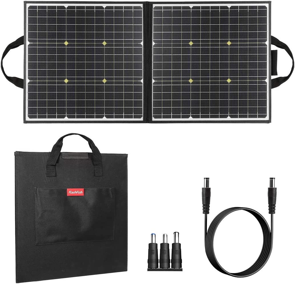 Flashfish 100W 18V Foldable Solar Panel with 5V USB - Your Portable Powerhouse