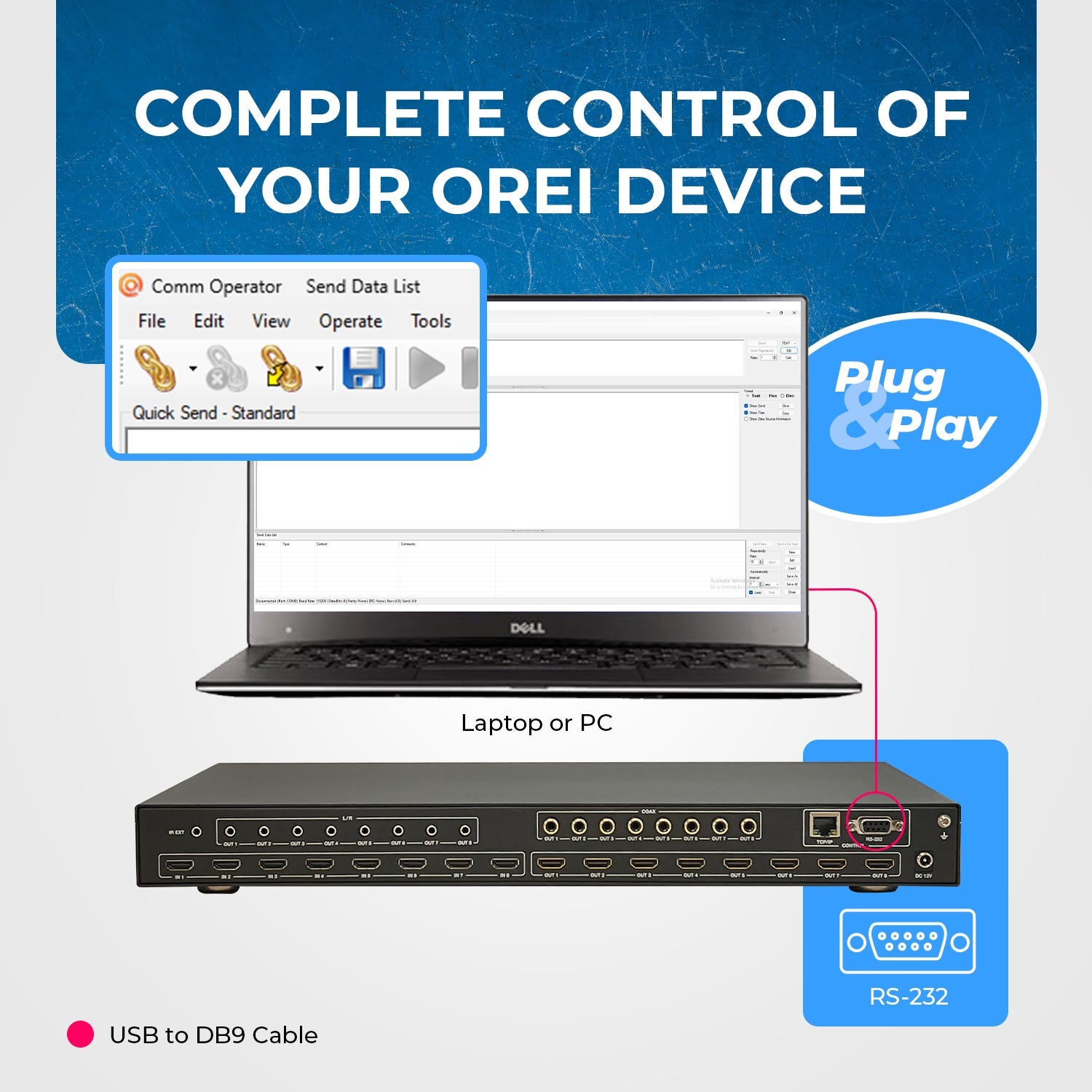 Powerful USB to DB9 Cable for Seamless Device Connectivity