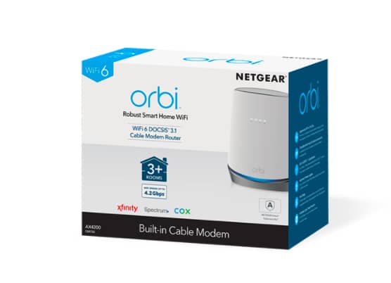 Orbi Tri-Band AX4200 WiFi 6 Cable Modem Router - Supercharge Your Home Network!