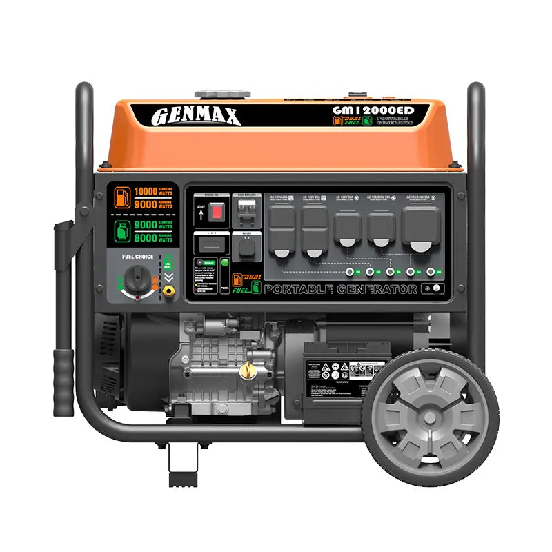 Genmax 12000W Dual Fuel Portable Powerhouse - Gas or Propane