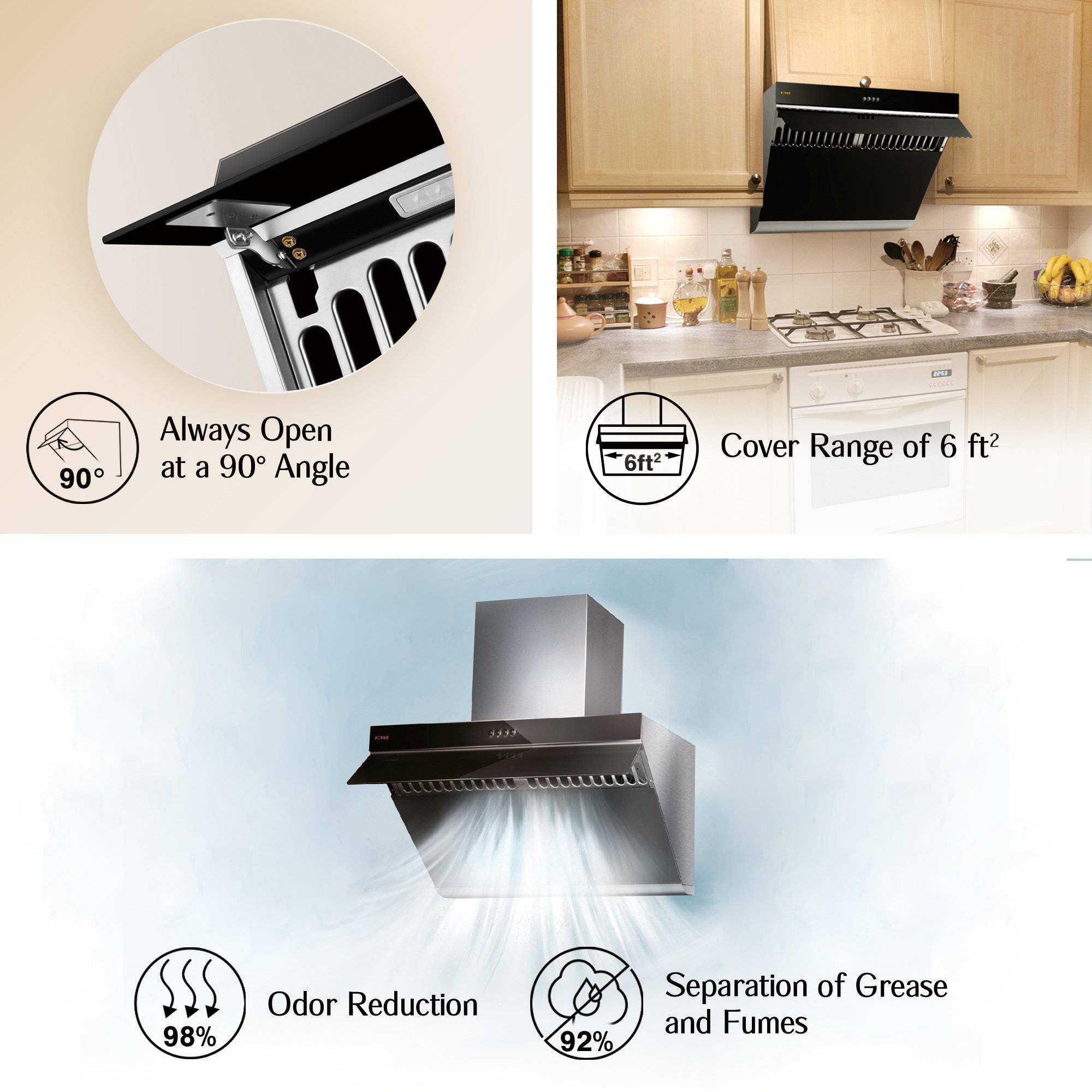 FOTILE JQG7522 - 30 Under-Cabinet / Wall Mount Core Series Range Hood: The Ultimate Kitchen Air Solution