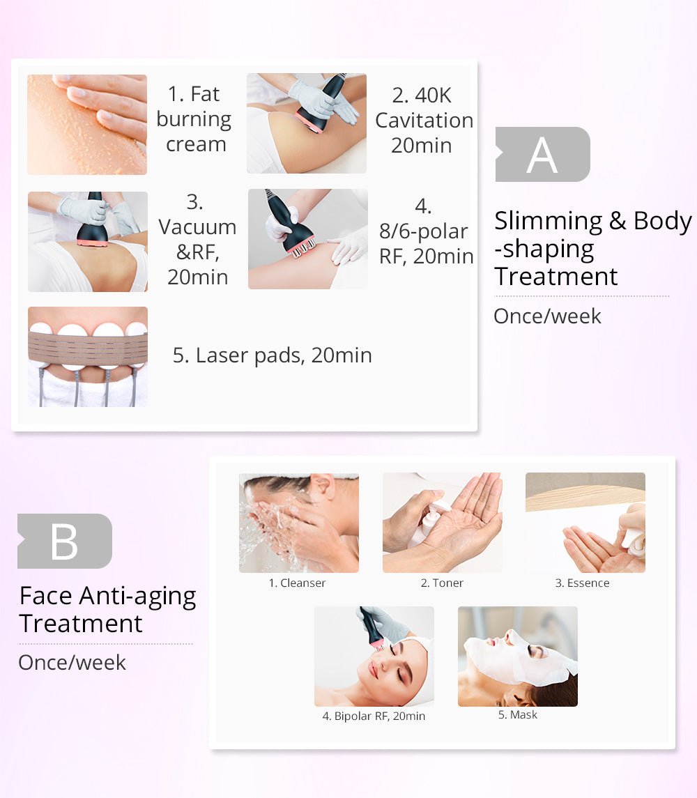 Shape Tactics Ultrasonic Cavitation RF 5MW Lipo Laser Slimming Device - Transform Your Body Now