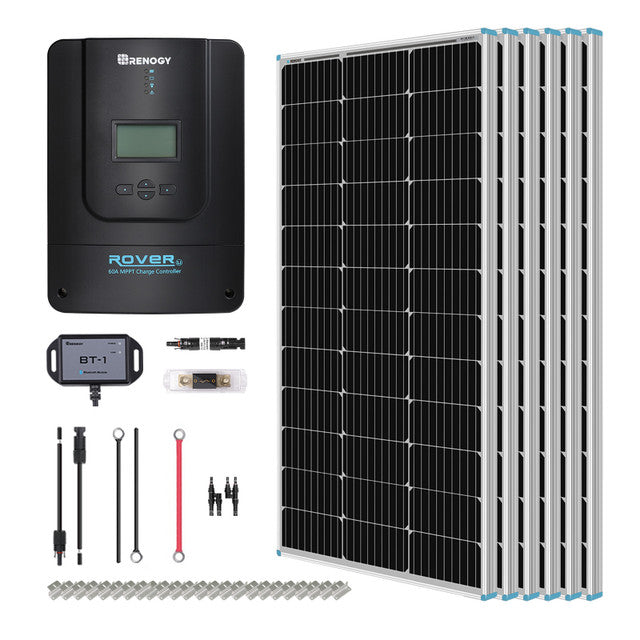 Renogy 600W 12V Monocrystalline Solar Premium Kit with Rover 60A Charger Controller - Your Off-Grid Powerhouse