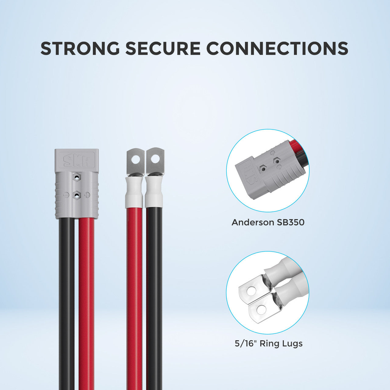 Renogy 5FT High-Performance Anderson Adapter Cable for Seamless Power Integration