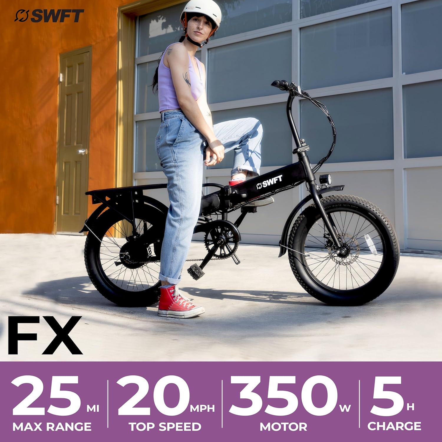 SWFT FX Foldable Electric Bike - Sleek Black