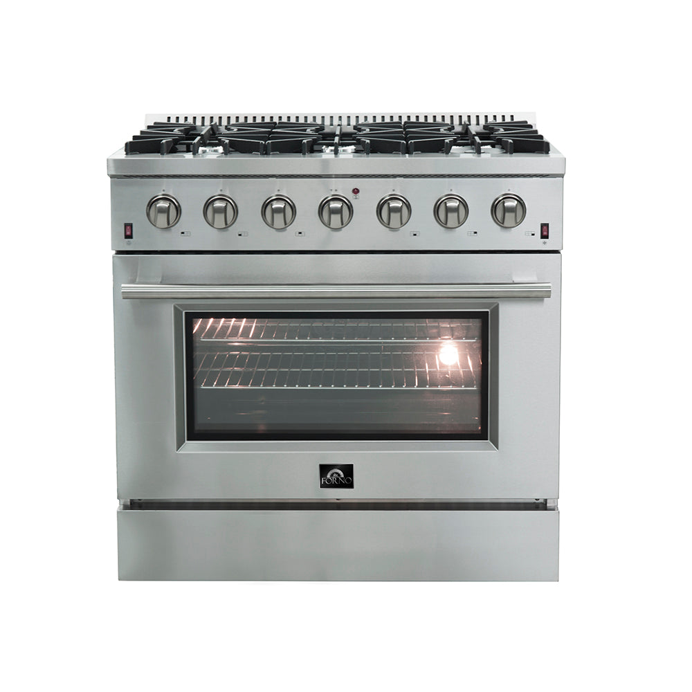 Forno Galiano 36' Gold Professional Freestanding Gas Range - Your Kitchen's Dream Companion